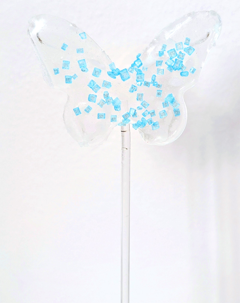 lolli schmetterling mit glitzerstreuseln